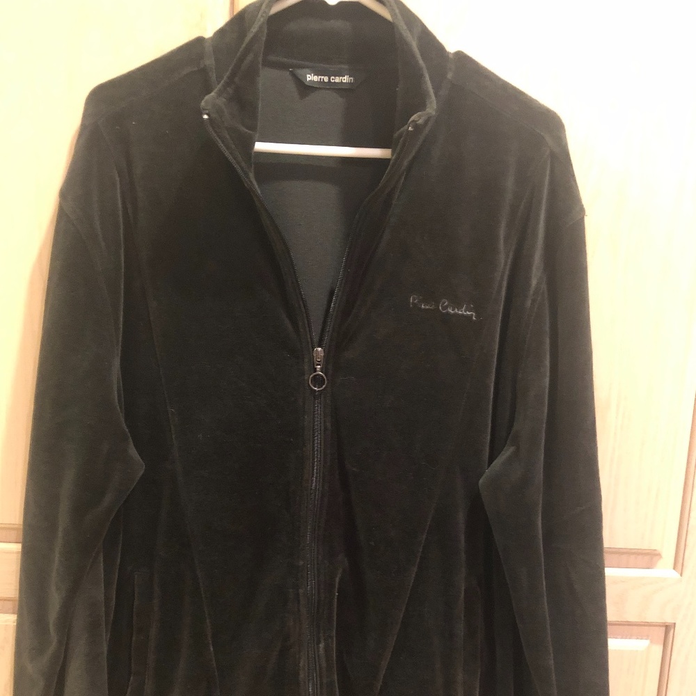 PIERRE CARDIN VELOUR MENS TRACK JACKET SIZE L